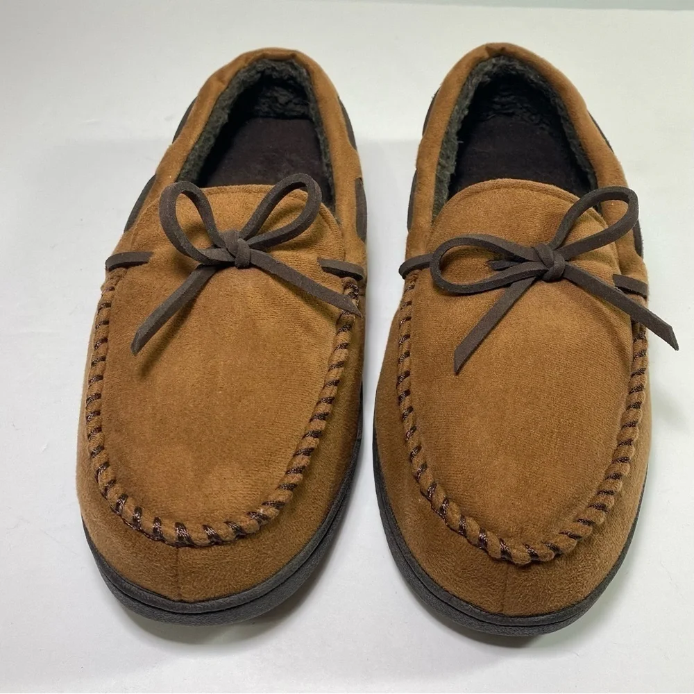 𝅺dearfoams Lined MOCCASIN Slippers - M (9/10). Ultimate Comfort.
